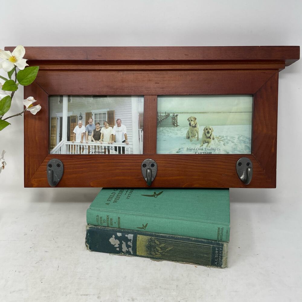 Hallway Picture Frame With Key Hooks Island Creek Trading Co